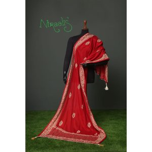 Niraalis Red Block Print Dupatta. Pakdeals Offers