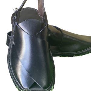 Round Cut Peshawari Chappal-Black PakDealsOffers