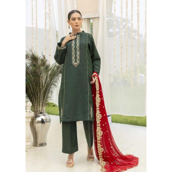 Dark Green Silk Suit PakDealsOffers