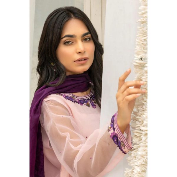 Light Pink Organza Suit with Dupatta PakDealsOffers